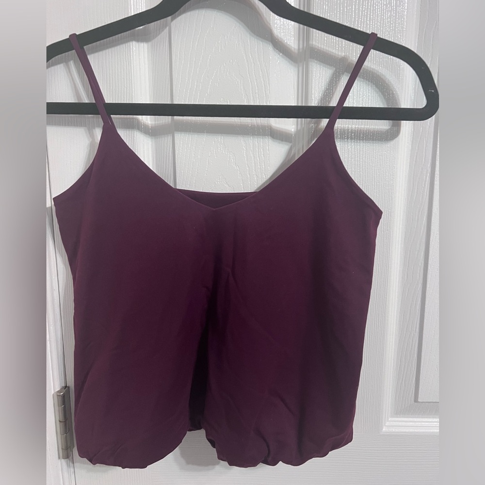 Susana Monaco Burgundy Spaghetti Strap Tank Top, Size S